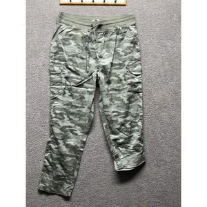 Woman Within Camo Cargo Capri Pants Women's 16W Elastic Waist Drawstring NWOT